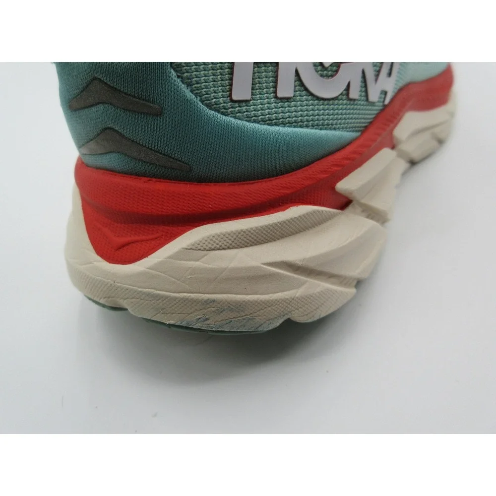 HOKA Clifton 8 Shoes Womens‎ Size 8 Blue Teal Red Running Cushioned 1119394 AEBL